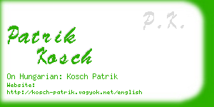 patrik kosch business card
